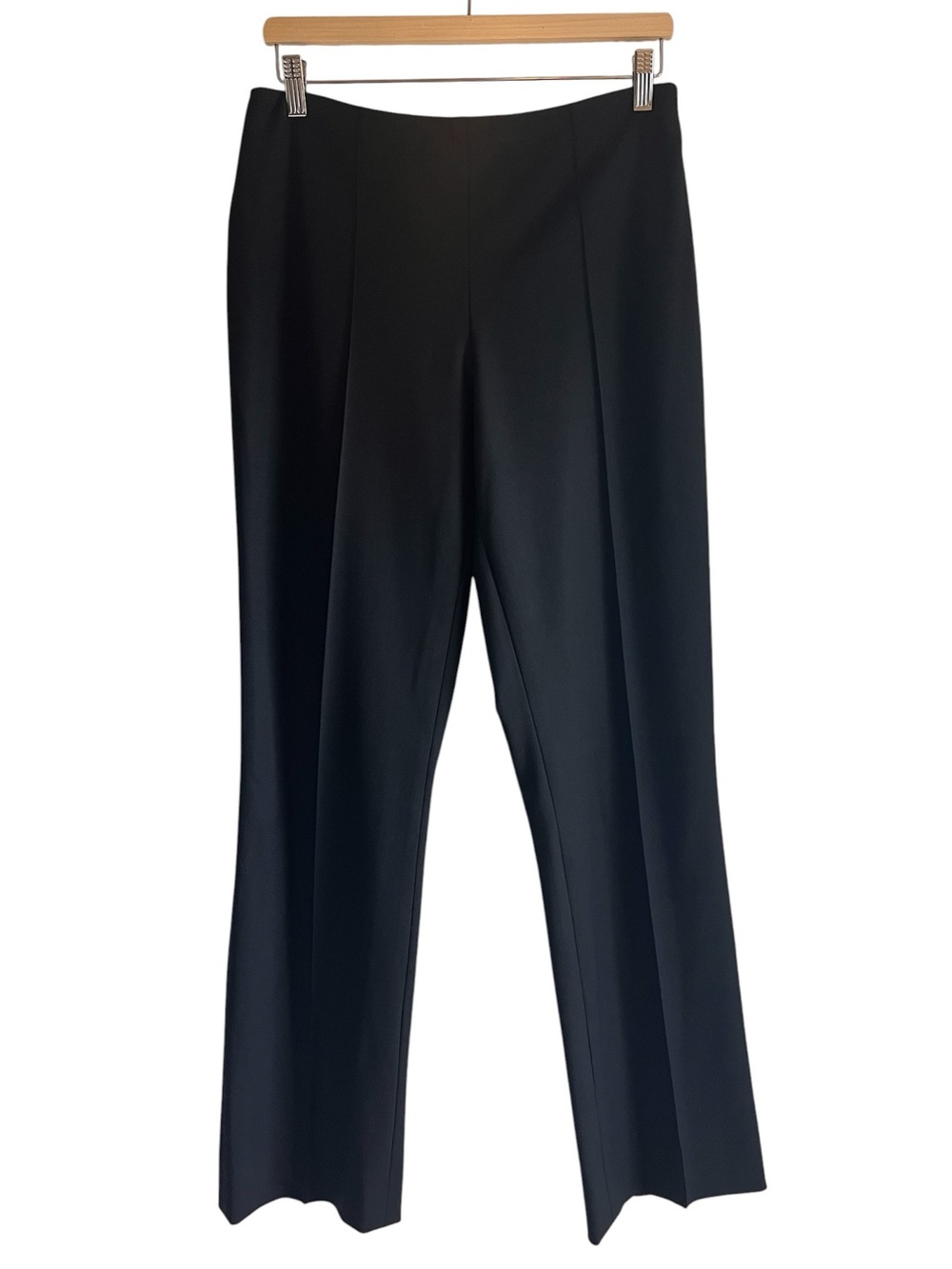 Ralph Lauren wool stretch black pin tuck dress pants size 10 like new condition